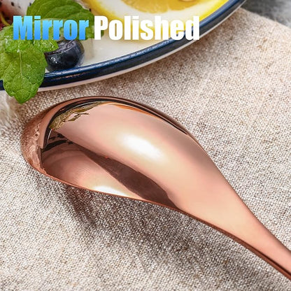 Lemeya 24-Piece Rose Gold Silverware Set for 6,18/10 Stainless Steel Cutlery Set with Forged Stand Knife,Modern Flatware Utensils Set,Forks Spoons and Knives Set,Mirror Polished,Dishwasher Safe
