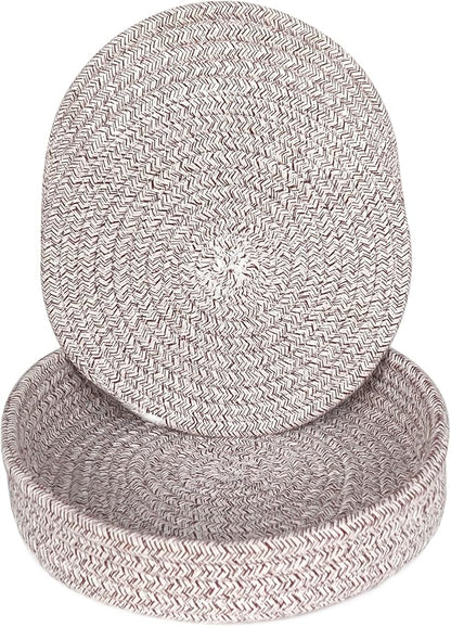 8 Inch Trivets for Hot Dishes, Hot Pots and Pans, Thick Heat Resistant Large Coaster for Kitchen, Hot Pads, Kitchen Essentials, Kitchen Decor for Table & Countertop with Storage Basket, 5 Pcs