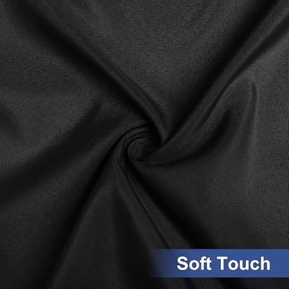 homing Rectangle Table Cloth Cover, Waterproof Polyester Elastic Fitted Tablecloth, Fits for 4 Foot Folding Tables, Washable Table Protector for Picnic, Camping, Outdoor (Black, 30" x 48")