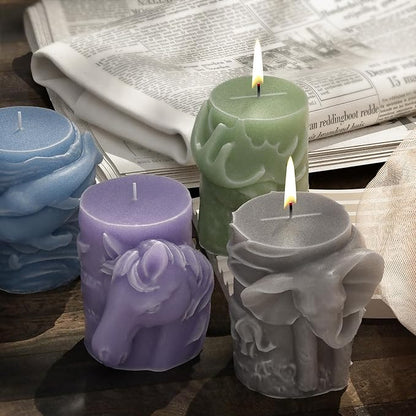 Bear Cylinder Animal Resin Casting Silicone Mold for Home Decor & Candle Making Wave Spiral Mold