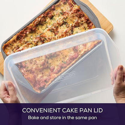 Circulon Total Nonstick Bakeware Set with Nonstick Bread Pan, Cookie Sheet, Baking Pan, Baking Sheet, Cake Pan and Muffin/Cupcake Pan - 10 Piece, Gray