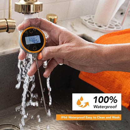 Pocket Pro 1-Second Instant Read Digital Meat Thermometer Rechargeable for Grilling, Food, BBQ, Kitchen Cooking, Oil Deep Frying & Candy (Boudoir)