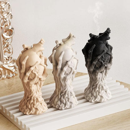 Claw Heart Candle & Resin Mold Set - Skull, Heart, Tree & Jewelry Molds - Silicone 3D Molds for Candle Making & Resin Casting