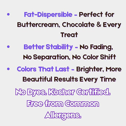Bakerpan Blue Oil-Based Natural Food Coloring Powder for Baking - 30 g - Plant-Based, Dye-Free Coloring for Buttercream Frosting, Chocolate, Candy Color, Icing, Cakes