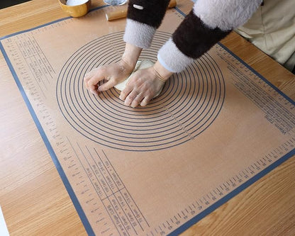 Silicone Pastry Mat 34x26 Inch - Nonstick Baking Mat Perfect for Dough, Pastry, Pie Crust, Fondant, Bread, Cookies, Pasta, Pizza