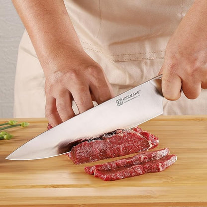 KEEMAKE Chef Knife Set, 6PCS Ultra Sharp Kitchen Knives with Ergonomic Handle, High Carbon Stainless Steel Kitchen Knife Set, Forged Cooking Knife Set for Slicing Meat Vegetable Bread And Fruit