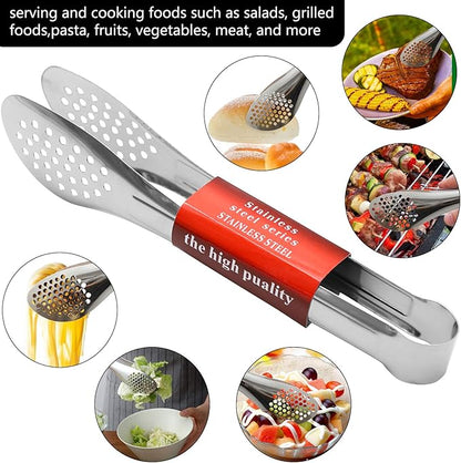 4 Pack Buffet Tongs, Stainless Steel Serving Tongs Serving Utensils 7Inch,9Inch