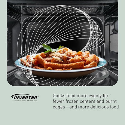 Panasonic HomeChef 4-in-1 Countertop Microwave Air Fryer Combo, Time-Saving 20 Presets + App-Linked Recipes, 1000W 1.2 cu ft Inverter Multi Oven & Convection Tech – NN-CV87QS Stainless Steel