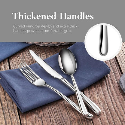 Artaste Rain II Forged 18/10 Stainless Steel (Silver (Service for 12), Flatware (36-Piece Set))