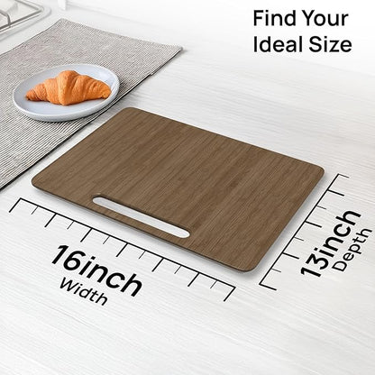 Ibyx Elegant Sliding Tray for Your Coffee Maker & Heavy Kitchen Appliances - Sturdy, Slides Easily from Under The Cabinet (Brown, 16" W x 13" D)