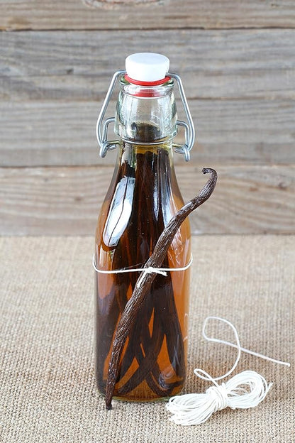5 Vanilla Beans - Whole Extract Grade B Pods for Baking, Homemade Extract, Brewing, Coffee, Cooking - Tahitian