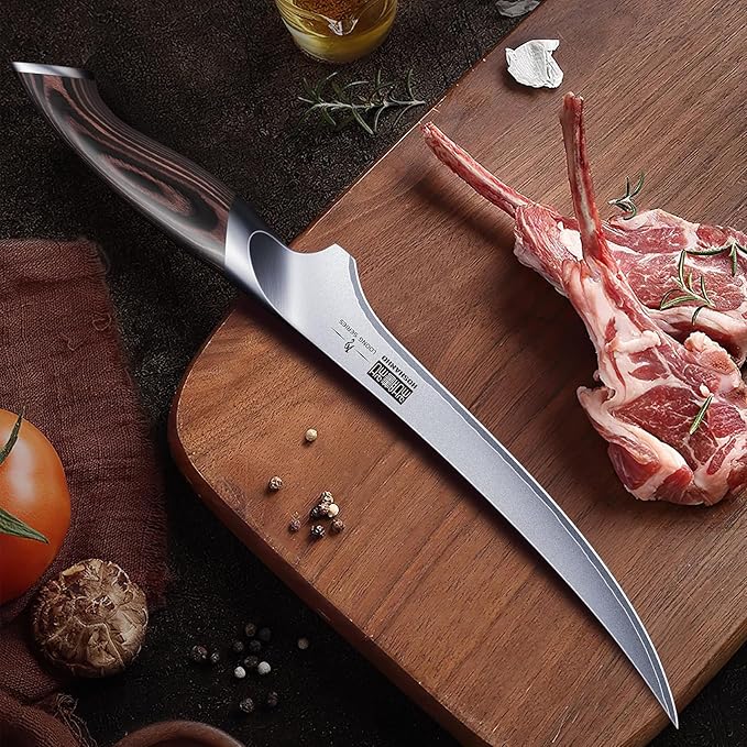HOSHANHO Fillet Knife 9 Inch, Super Sharp Boning Knife in High Carbon Stainless Steel, Professional Japanese Fish Knives for Meat Poultry Cutting