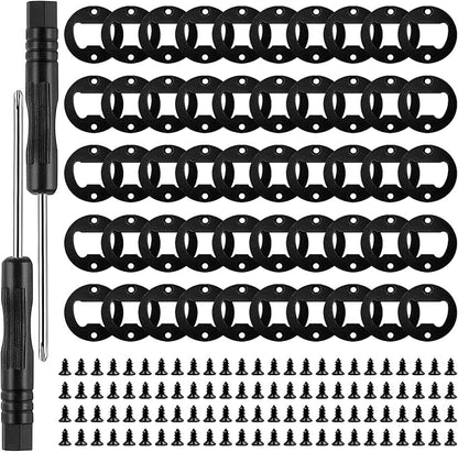 50 Set DIY Bottle Opener Kit - Stainless Steel Metal Opener Inserts for Wood (Black)