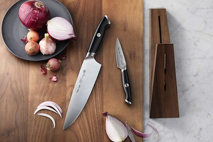 Cangshan Thomas Keller Signature Collection Swedish Powder Steel Forged, 3-Piece TAI Block, Walnut, Black