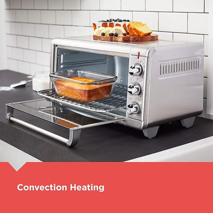 BLACK+DECKER Crisp 'N Bake Air Fry Countertop Convection Toaster Oven, XL Capacity, 8-Slice, 5-in-1, Fits 9” x 13” pan,12” Pizza, 60-Min Timer, Bake, Broil, Air Fry, Toast, Keep Warm, Stainless Steel