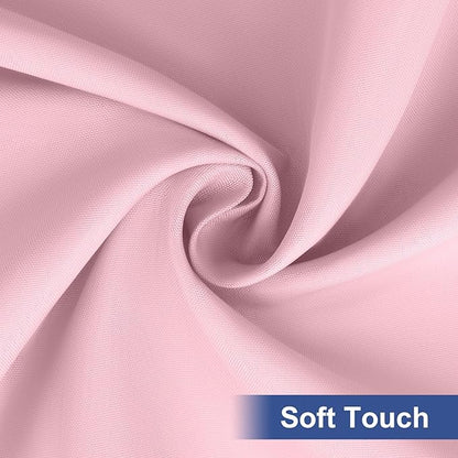 homing Rectangle Table Cloth Cover, Waterproof Polyester Elastic Fitted Tablecloth, Fits for 8 Foot Folding Tables, Washable Table Protector for Picnic, Camping, Outdoor (Pink, 30" x 96")