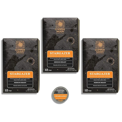 Copper Moon Single Serve Coffee Pods for Keurig K-Cup Brewers, Medium Roast, Stargazer Blend, 36 Count