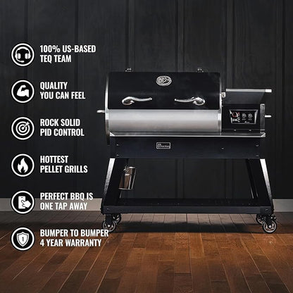 recteq Pellet Smoker Grill Deck Boss 800, Electric Pellet Smoker, Outdoor Grills & Smokers, Wi-Fi-Enabled BBQ Grill