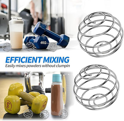 6 PCS Shaker Ball,Large Size 304 Stainless Wire Whisk ball for Mixing Powders,Protein Shakes,Drinks,Shaker Cup Mixer (2 inch)