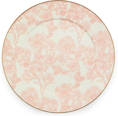 MACKENZIE-CHILDS Enamel Serving Platter, Decorative Serving Platter for Food, 16 Inches, Rosy English Garden