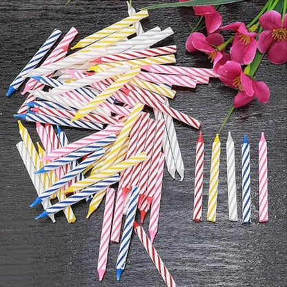 by Tugba Aydan - Birthday Candle - 72 Count Mix Color Birthday Candles for Cake, Cake Candle for Birthday, Party Small Candles