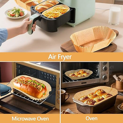 100 Pack 7.5 Inch Loaf Pan Liners, Non-Stick Cake Baking Sheets, Unbleached & Greaseproof Baking Paper for Cookies, Cupcakes, Bread.