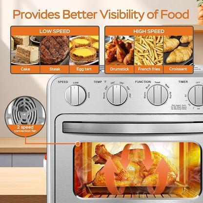 Air Fryer, Geek Chef Convection Air Fryer Toaster Oven, 4 Slice Toaster Airfryer Countertop Ovens, Electric Hot Ovens Oilless Cooker, Accessories & E-Recipes Included, ETL Listed, 16QT