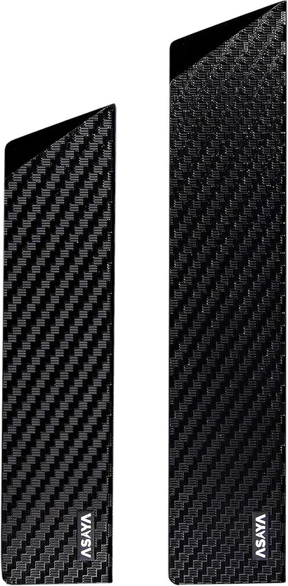 Asaya Professional Knife Edge Guards - Two Chef Blade Covers - 8.5 x 2" and 10.5 x 2" - Extra Strength, ABS Plastic and BPA-Free Felt Lining, non-Toxic and Food Safe - Knives Not Included (2 Piece L)