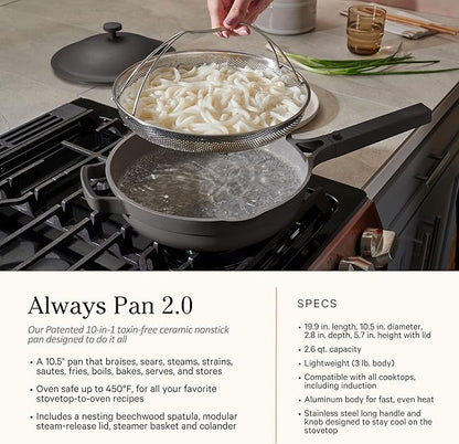 Our Place Cookware Set - 13-Piece Kit Including the Always Pan, Perfect Pot and Spatulas | Multifunctional, Toxin-Free Nonstick | Heat Safe up to 450°F | Oven, Stove, Induction Compatible | Steam
