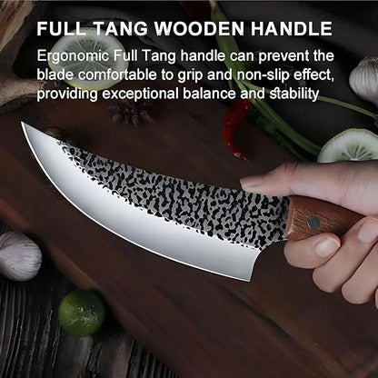 7-Inch Chef Knife Set – Razor-Sharp Stainless Steel Blade, Ergonomic Non-Slip Handle – Includes 7-Inch Knife Sharpener & Protective Cover – Professional Kitchen Cutting Tool