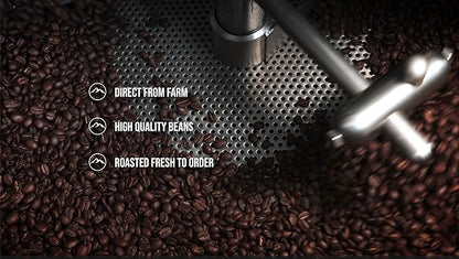 PURE EARTH COFFEE CO. Whole Bean Coffee, Brazil Single-Origin Beans, Dark Roast, Bold Gourmet Specialty Grade Coffee, Chocolate, Walnut, Bold and Smooth Flavor Notes 12oz