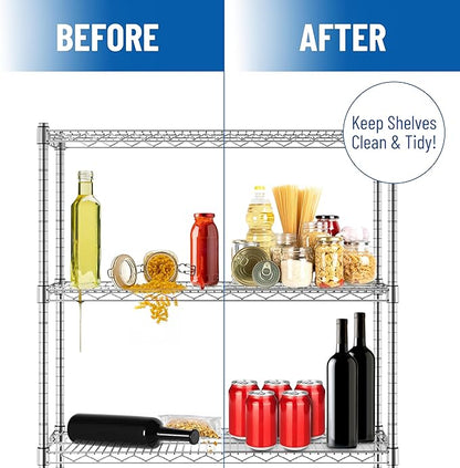 Sterling Shelf Liners Wire Rack Covers: Plastic Shelf Liner Cover for Wire Shelving: Cover Mats for Shelves in Pantry, Closet, and More: 18x36 Inch: Clear, Set of 4