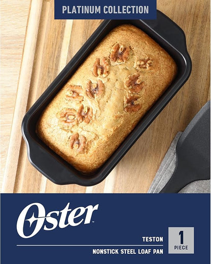 Oster Teston 9 Inch x 5 Inch Nonstick Carbon Steel Loaf Pan - Matte Black