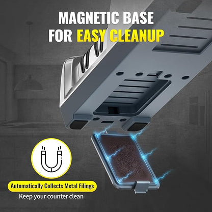 Knife Sharpener Electric for Kitchen - Kitchen Knife Sharpener 3-Stage - 15-Degree EdgeSelect Angle - Knife Sharpeners 100% Diamond Abrasive - Fast Sharpening, Repair, Restore, Polish.