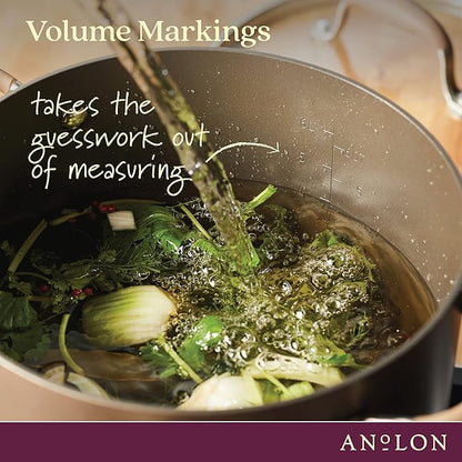 Anolon Advanced Home Hard Anodized Nonstick Cookware/Pots and Pans Set, 9 Piece - Bronze