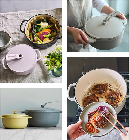 Vermicular Oven Pot 2.0 | Lightweight Enameled Cast Iron Pot | 14cm (1 Qt) | Non-Toxic | Induction-compatible | Dutch Oven | Made in Japan | Hazelnut Brown
