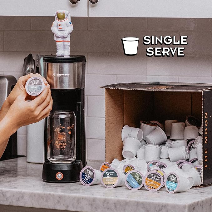 Copper Moon Single Serve Decaffeinated Coffee Pods for Keurig K Cup Brewers, Colombian Decaf Blend, Medium Roast Coffee, 20 Count