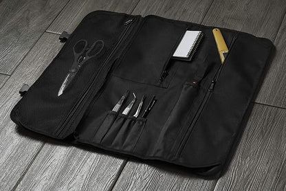 Asaya Chef Knife Roll Bag - 20 Total Pockets for Knives and Kitchen Utensils - Made with Stain Resistant Waxed Nylon - For Chefs and Culinary Students - Knives Not Included(Red)