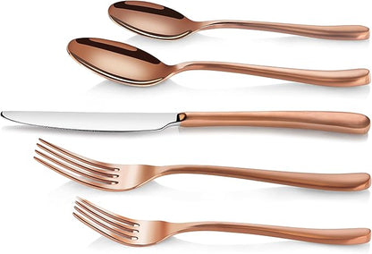 Artaste Rain II Forged 18/10 Stainless Steel (Copper (Service for 4), Flatware (20-Piece Set))