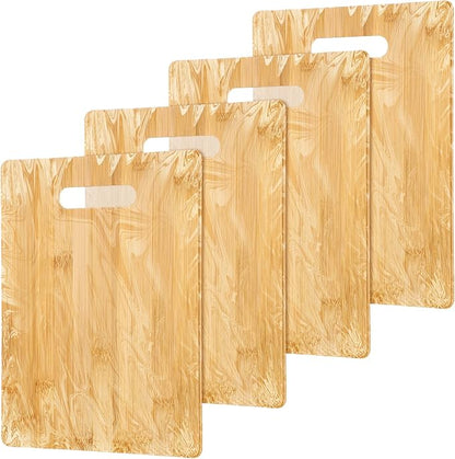 Vesici 18 Pack Plain Cutting Boards with Handles Bulk Blanks Laser Engraving Large Chopping Board for Customized, Personalized Engraving Gifts(Bamboo,12''x8'')
