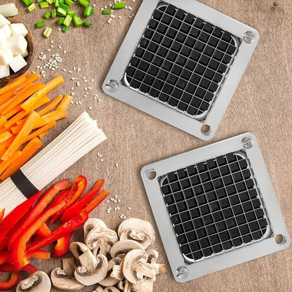 Replacement Chopper Blade Commercial Vegetable Chopper Dicer Stainless Steel Blade for Fruit Cutting Machine Tomato French Fries Cutter (2 * 3/8″ Blade)