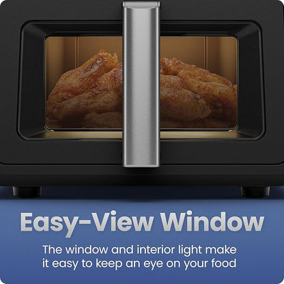 Chefman Air Fryer TurboFry 9-Qt, 6-in-1 High-Powered 450°F Cooking for Crispier French Fries, Chicken, and Onion Rings, XL Windowed Basket, Air Fry, Bake, Broil, Reheat, Dehydrate, Defrost – Black