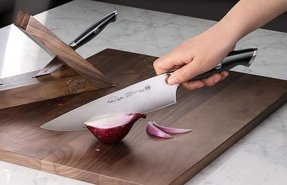 Cangshan Thomas Keller Signature Collection Swedish Powder Steel Forged, 3-Piece TAI Block, Walnut, Black