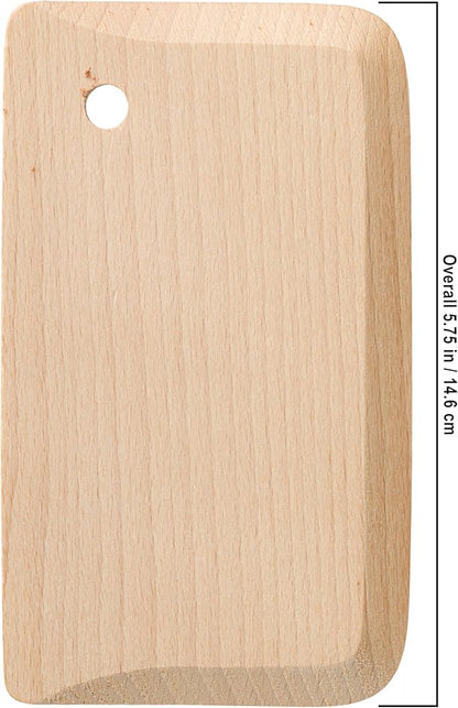 Redecker Wooden Dough Separator & Board Scraper – Durable Untreated Beechwood, Dual Function for Precise Portioning & Neat Workspace – Essential Baking Tool for Home Bakers, Made in Italy