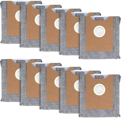 Leemone 10 PACK Dust Bags for eufy Clean G35+, G40+, G40 Hybrid+ Auto-Empty Station, eufy RoboVac Replcement Bags Accessory, 4 Layer Filtration System with Activated Carbon Fabric to Remove Odors