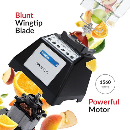 Blendtec Total Blender Classic - Includes FourSide Jar (75 oz) - 10-Speed Professional-Grade - High-Power Kitchen Blender with 6 Pre-Programmed Cycles - Black