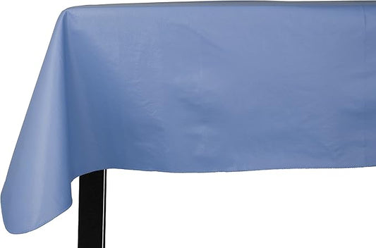 Yourtablecloth Heavy Duty Vinyl Rectangle or Square Tablecloth – 6 Gauge Heavy Duty Tablecloth – Flannel Backed – Wipeable Tablecloth with Vivid Colors & Many Sizes 52 x 70 Sky Blue