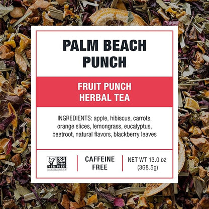 Tiesta Tea - Palm Beach Punch Cold Brew Tea, Loose Leaf, Fruit Punch Herbal Blend, Premium Iced Blend, Non-Caffeinated, 10 Cold Brew Bags, Makes One 64oz Pitcher Each