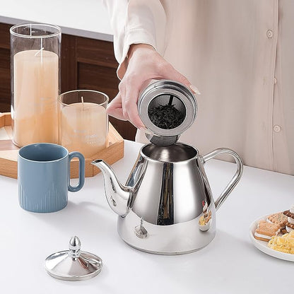 SANQIAHOME Stainless Steel Teapot with Infuser 2000ml