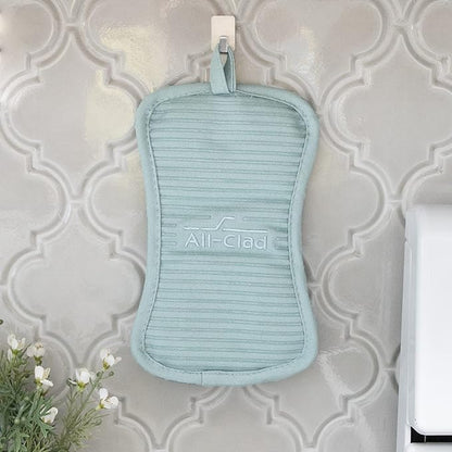 All-Clad Premium Pot Holder & Hot Pad: Heat Resistant up to 500 Degrees - 100% Cotton, 10"x6.25" Hot Pad for Kitchen and Barbeque, 1-Pack, Rainfall